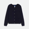 Cardigan fin bleu Fille