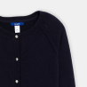 Girl's black fine-knit cardigan