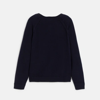 Cardigan fin bleu Fille