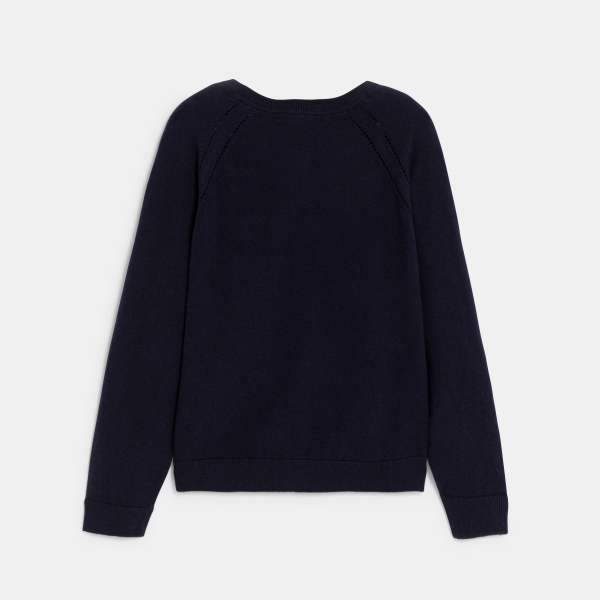 Cardigan fin bleu Fille