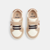 Baby boy's beige low-top leather trainers
