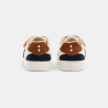 Baby boy's beige low-top leather trainers
