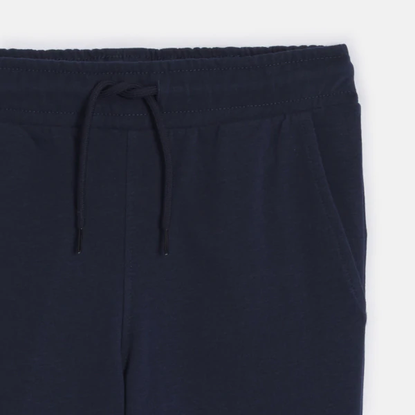 Jogging en molleton light uni marine Garçon