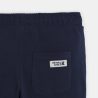 Boy's plain navy lightweight fleece joggers