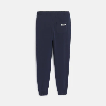 Jogging en molleton light uni marine Garçon