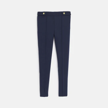 Girl's chic blue Milano jersey jeggings