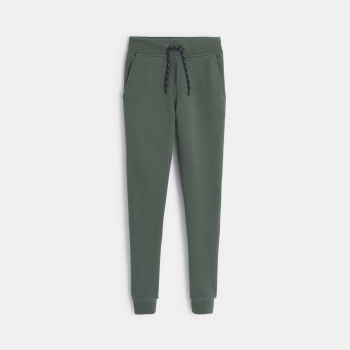 Baby boy's green fleece joggers
