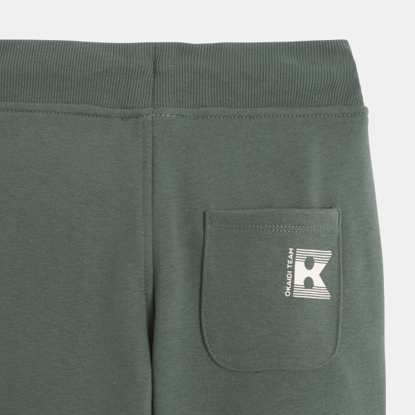 Baby boy's green fleece joggers