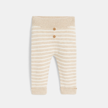 Baby girl's pink knitted jumper and trousers