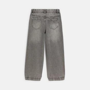 Jean large gris délavé Fille