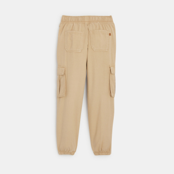 Girl's beige cargo trousers