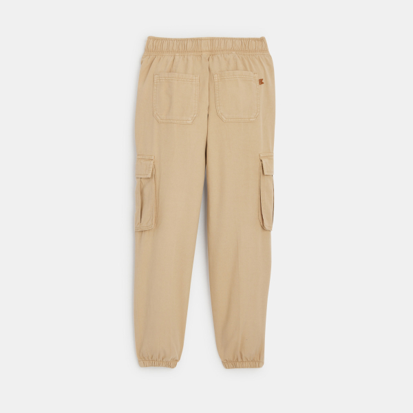 Girl's beige cargo trousers