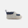 Baby boy's blue leather dog booties