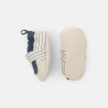Baby boy's blue leather dog booties