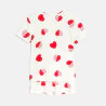 Pyjama-short imprimé cœur blanc Fille
