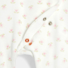 Baby girl's white velvet floral sleepsuit