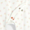 Baby girl's white velvet floral sleepsuit
