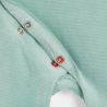 Baby boy's green ribbed velvet sleepsuit