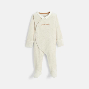 Dors-bien velours côtelé beige bébé garçon