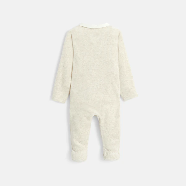 Dors-bien velours côtelé beige bébé garçon