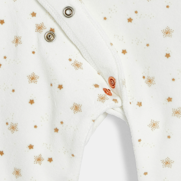 Dors-bien velours étoiles beige bébé garçon