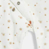 Baby boy's beige velvet star sleepsuit