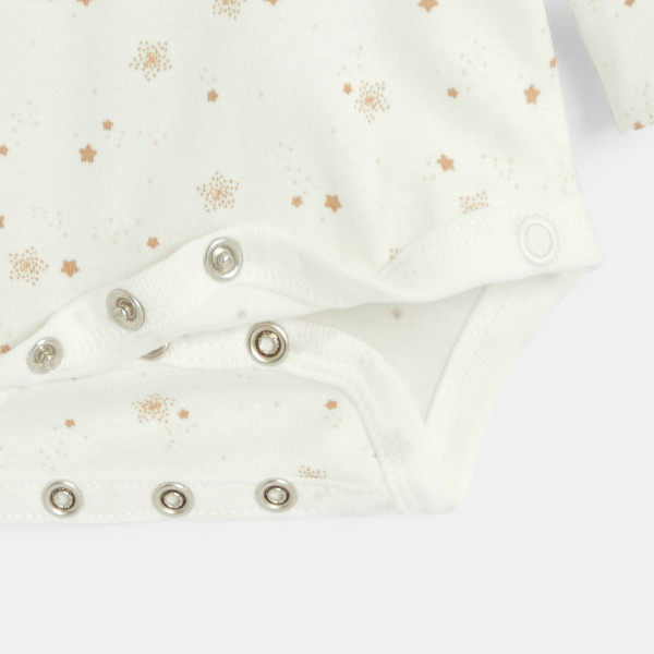 Unisex baby green stars bodysuit (set of 2)