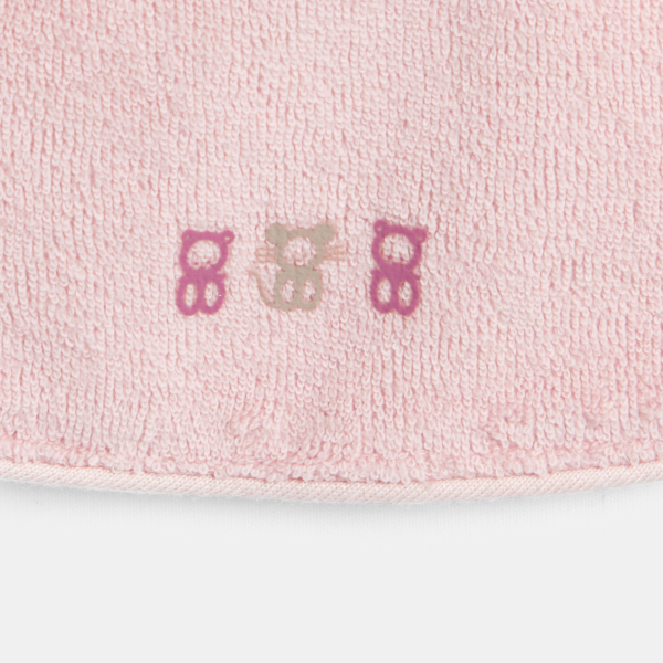 Bavoir éponge fleuri rose bébé fille (lot de 5)