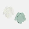 Unisex baby green stars bodysuit (set of 2)