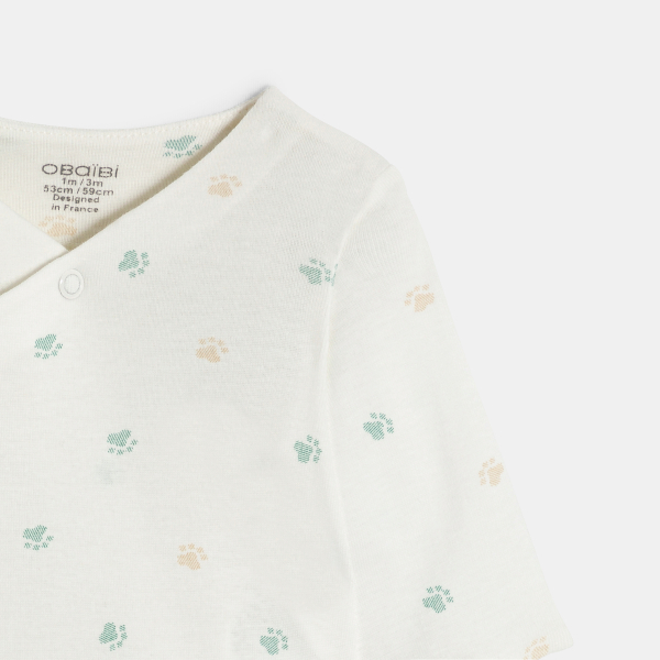 Unisex baby green stars bodysuit (set of 2)