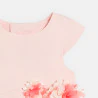 Baby girl's pink dress with textured rose