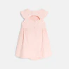 Baby girl's pink dress with textured rose