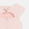 Baby girl's pink dress with textured rose