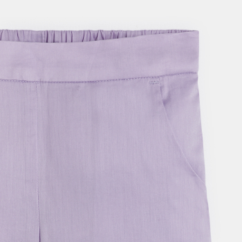 Girl's mauve silky trousers