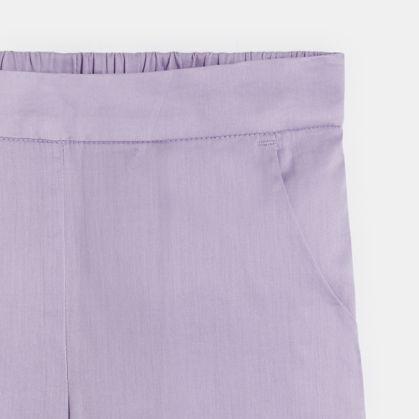 Girl's mauve silky trousers
