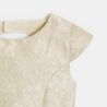 Girl's gold-coloured formal jacquard dress