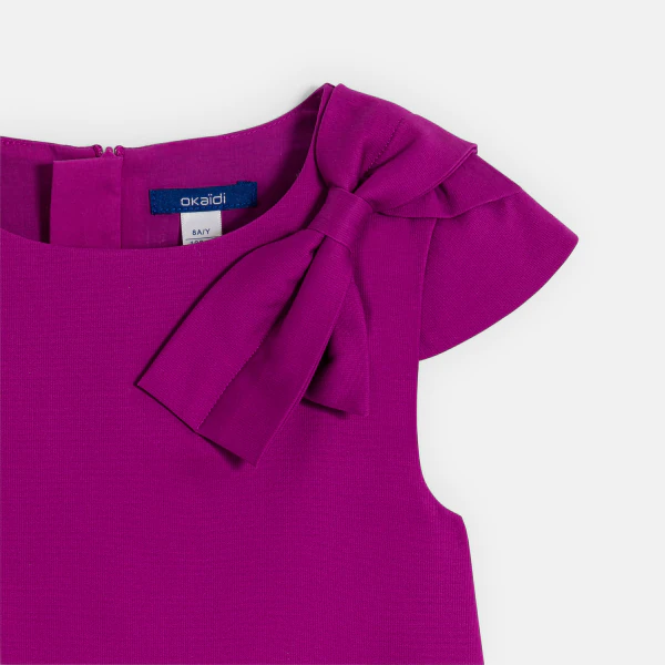 Robe chic unie violine Fille