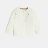 Gilet maille tricot blanc naissance mixte