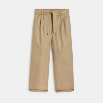 Pantalon large pailleté sable Fille