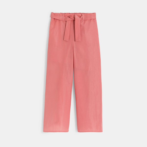 Women's wide-leg belted trousers