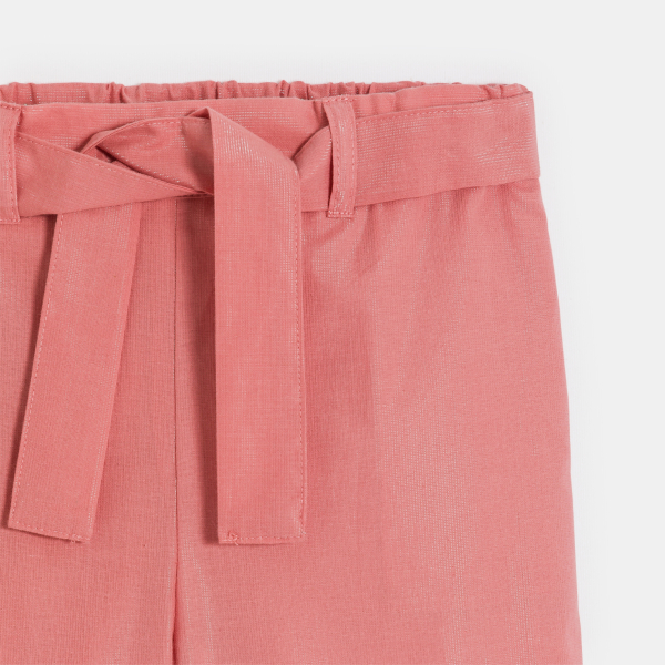 Women's wide-leg belted trousers