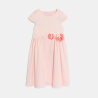 Robe avec fleurs découpées rose Fille