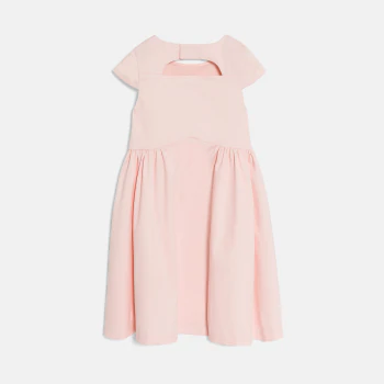 Robe avec fleurs découpées rose Fille