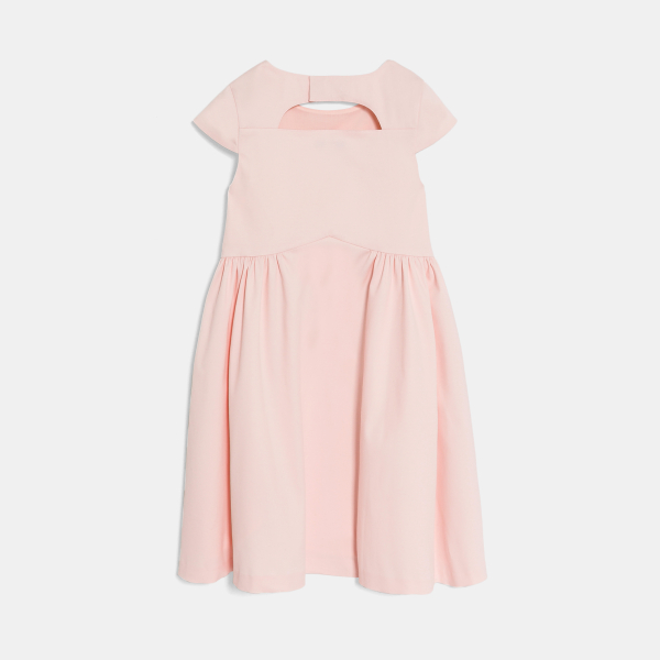 Robe avec fleurs découpées rose Fille