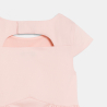 Robe avec fleurs découpées rose Fille