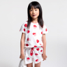 Pyjama-short imprimé cœur blanc Fille