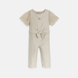 Baby girl's sparkly beige...