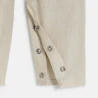 Combi longue irisée manches courtes brodées beige bébé fille