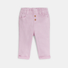 Baby girl's mauve high rise trousers