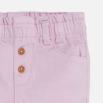 Pantalon taille haute mauve bébé fille